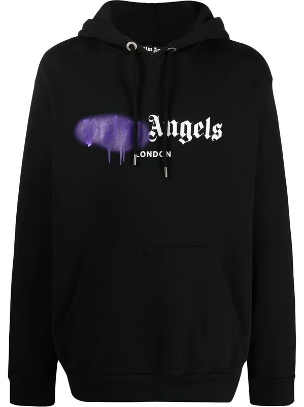 Felpa Palm Angels - Purple on Black