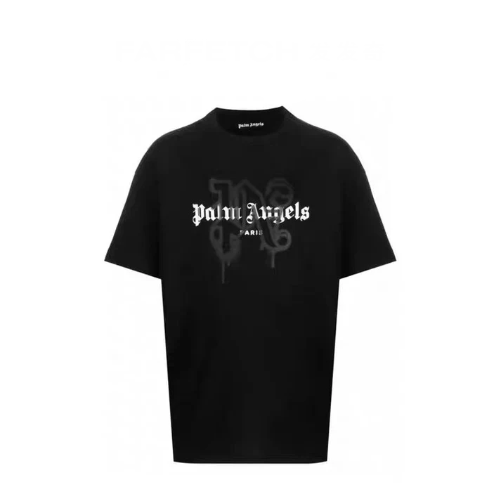 T-shirt Palm Angels - Dark Grey on Black